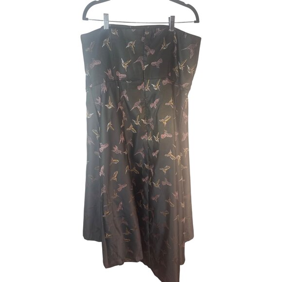 Hutch Black Size 16 Strapless Dress With Multicolor Bird Print Size - Picture 11 of 16